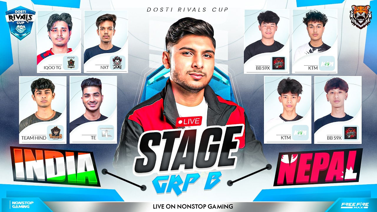 DOSTI RIVALS CUP GROUP STAGE GRP-B 🔥 || FT - TG, HIND, NXT, TE, KTM, BB #iQOONeo10 #nonstopgaming