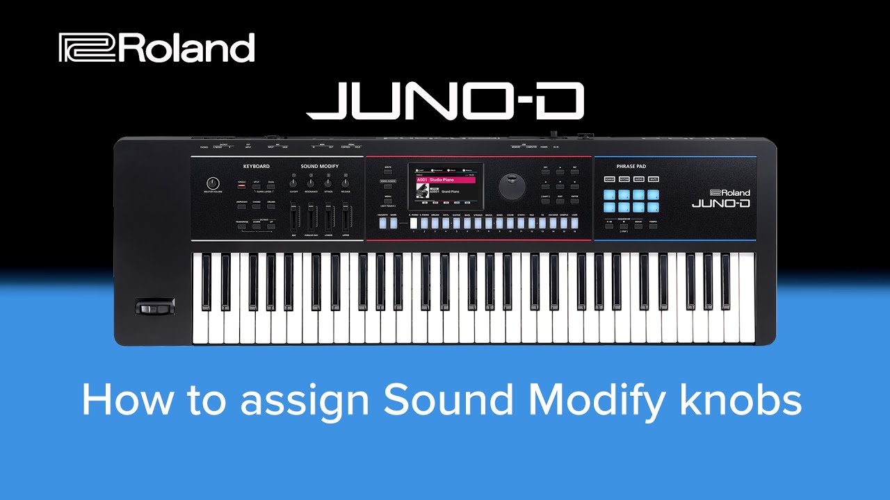 Roland JUNO-D - How to assign Sound Modify knobs