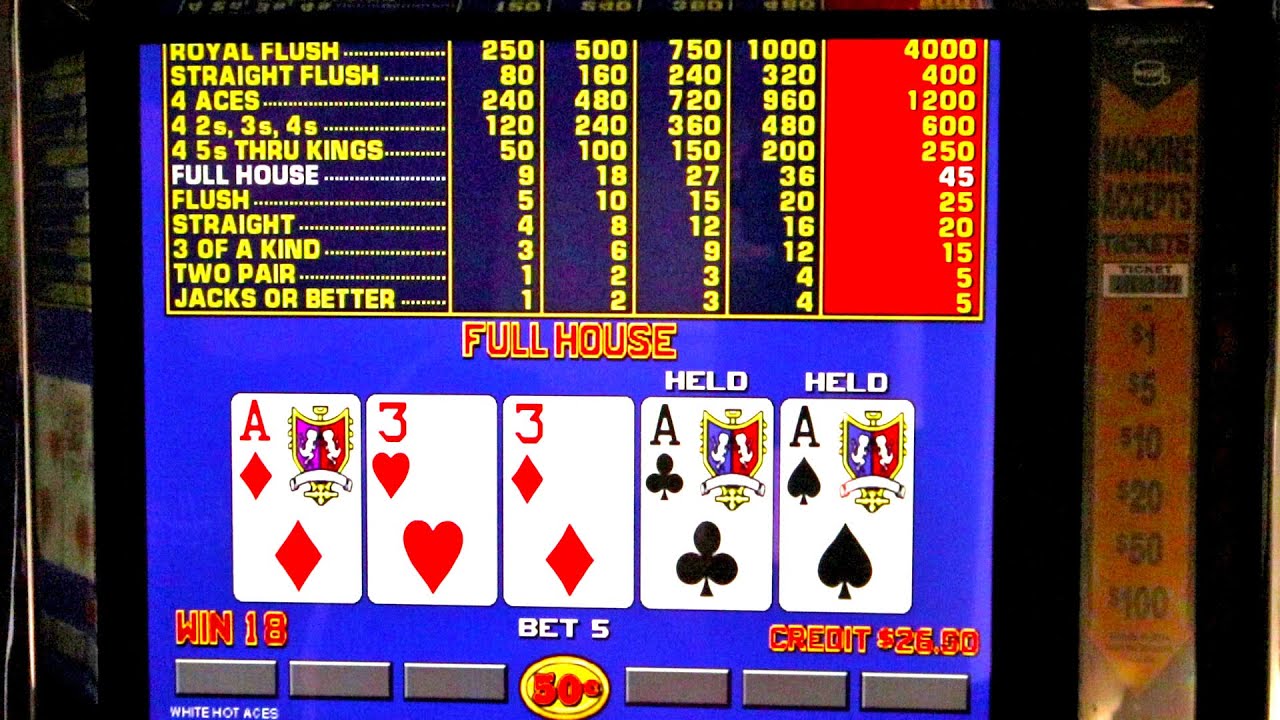 IGT Game King 6.2 Video Poker Max Bet ($.50 Denom)