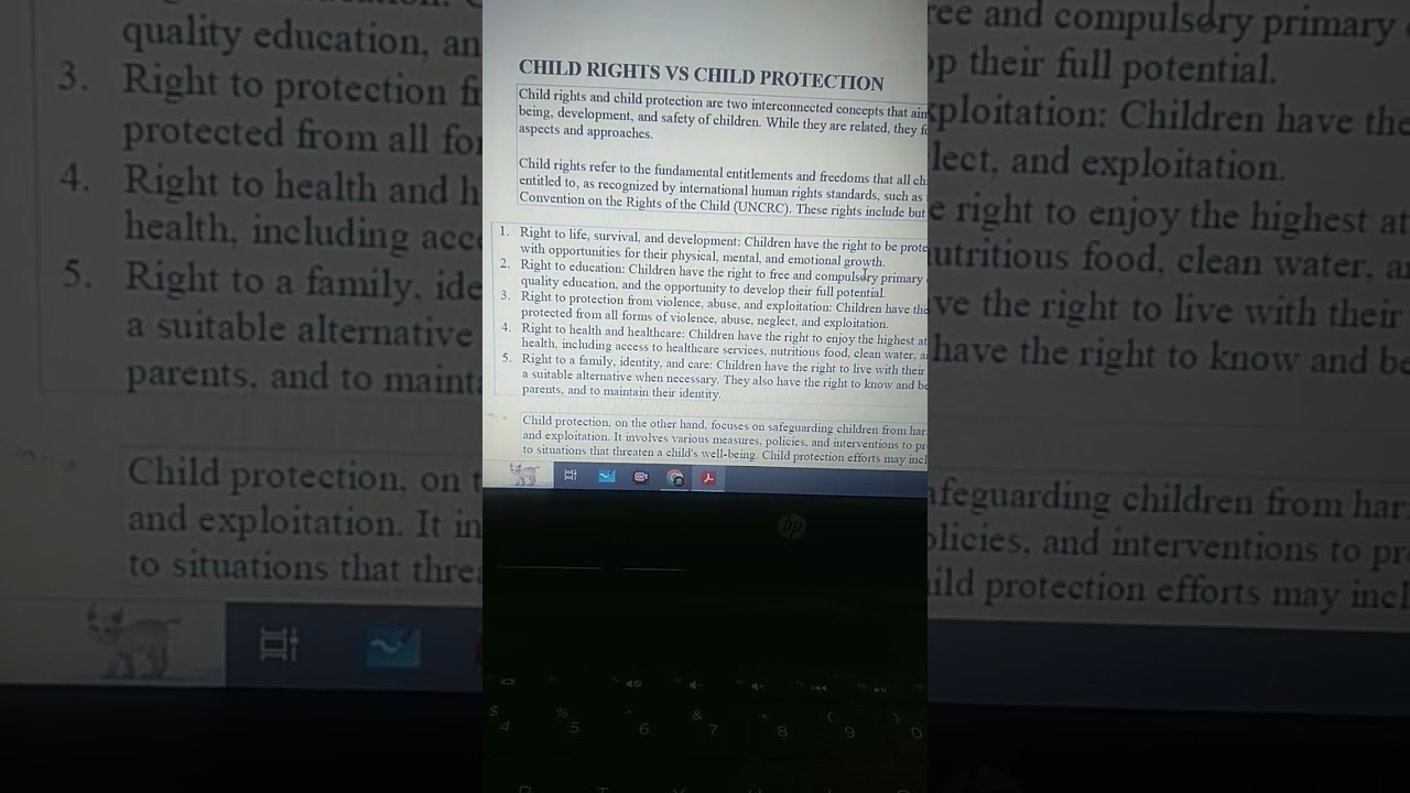 4.Notes: CHILD RIGHTS AND CHILD PROTECTION....(MPCE-021 TOPIC)
