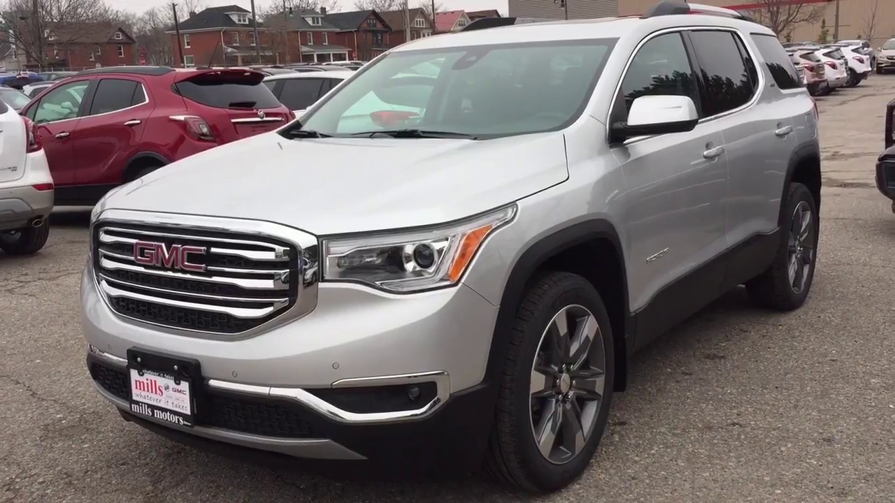 2018 GMC Acadia AWD SLT Power Liftgate Sunroof 20 Inch Wheels Silver Oshawa ON Stock #180542