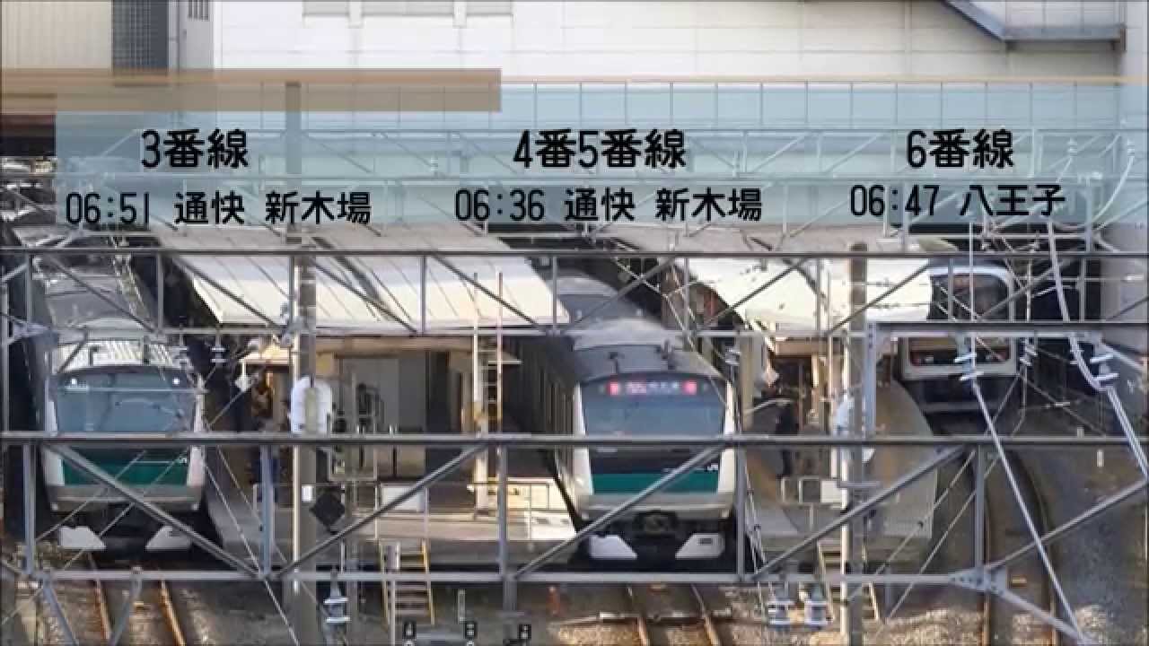 JR川越線 川越駅 平日朝ラッシュ定点観測 6時20分頃～7時20分頃 9倍速