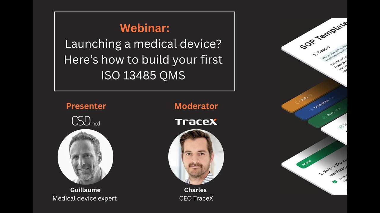 Webinar | Launching a medical device? Here’s how to build your first ISO 13485 QMS