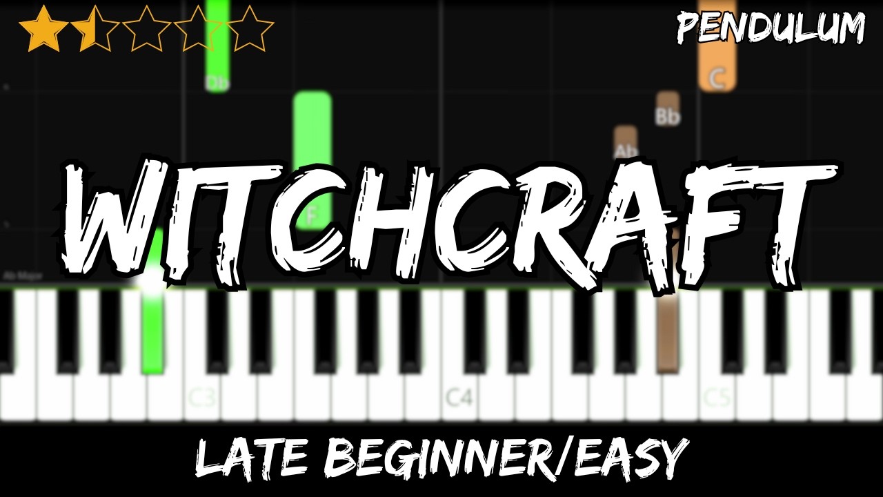 Pendulum - Witchcraft - Late Beginner / Easy Piano Tutorial - For 2 Hands