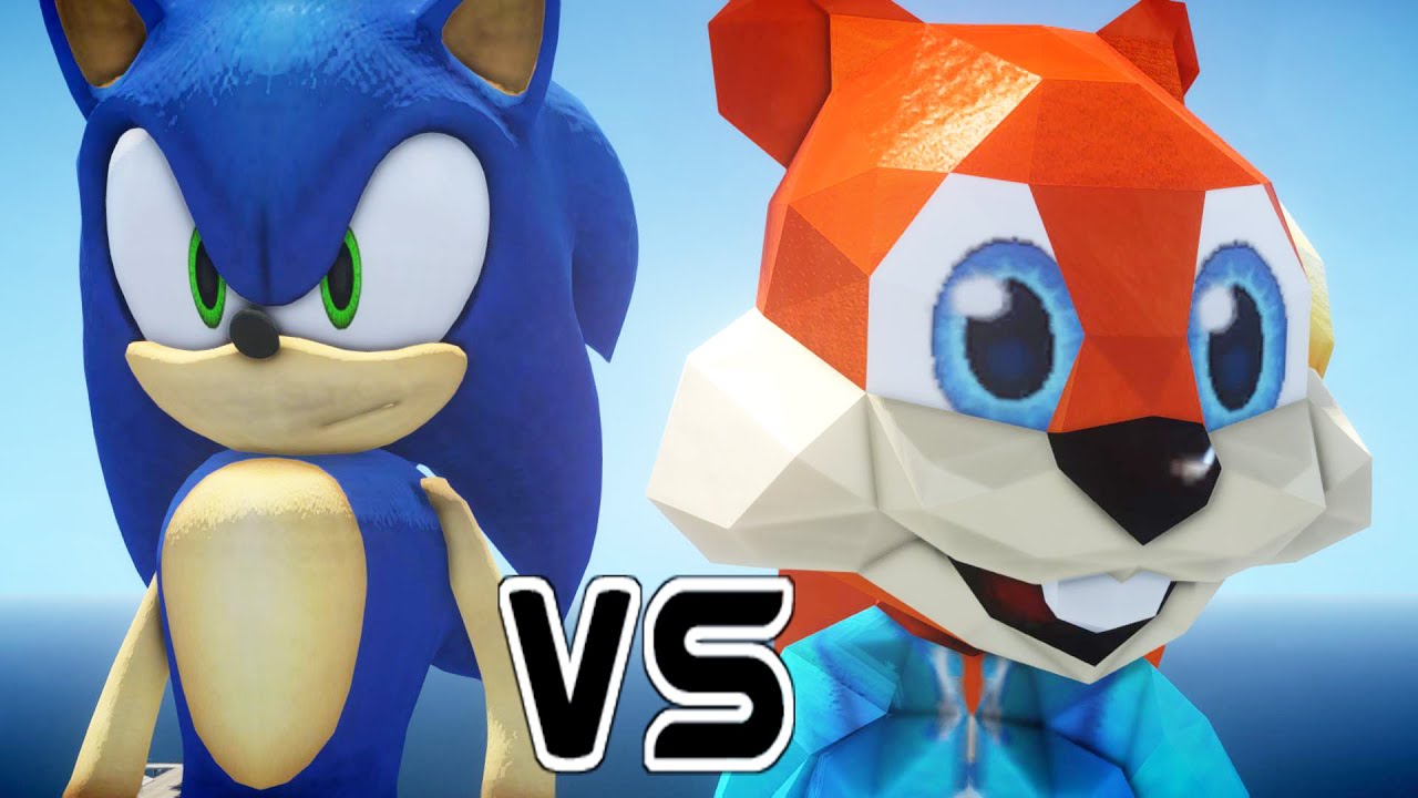 SONIC VS CONKER THE SQUIRREL - GREAT BATTLE