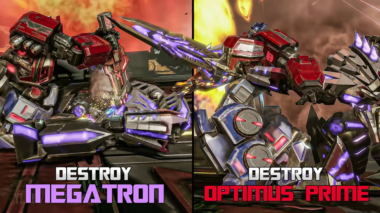 TRANSFORMERS FALL OF THE CYBERTRON | ALL BOSSES - NO DAMAGE | with CUTSCENES 【4K60ᶠᵖˢ】