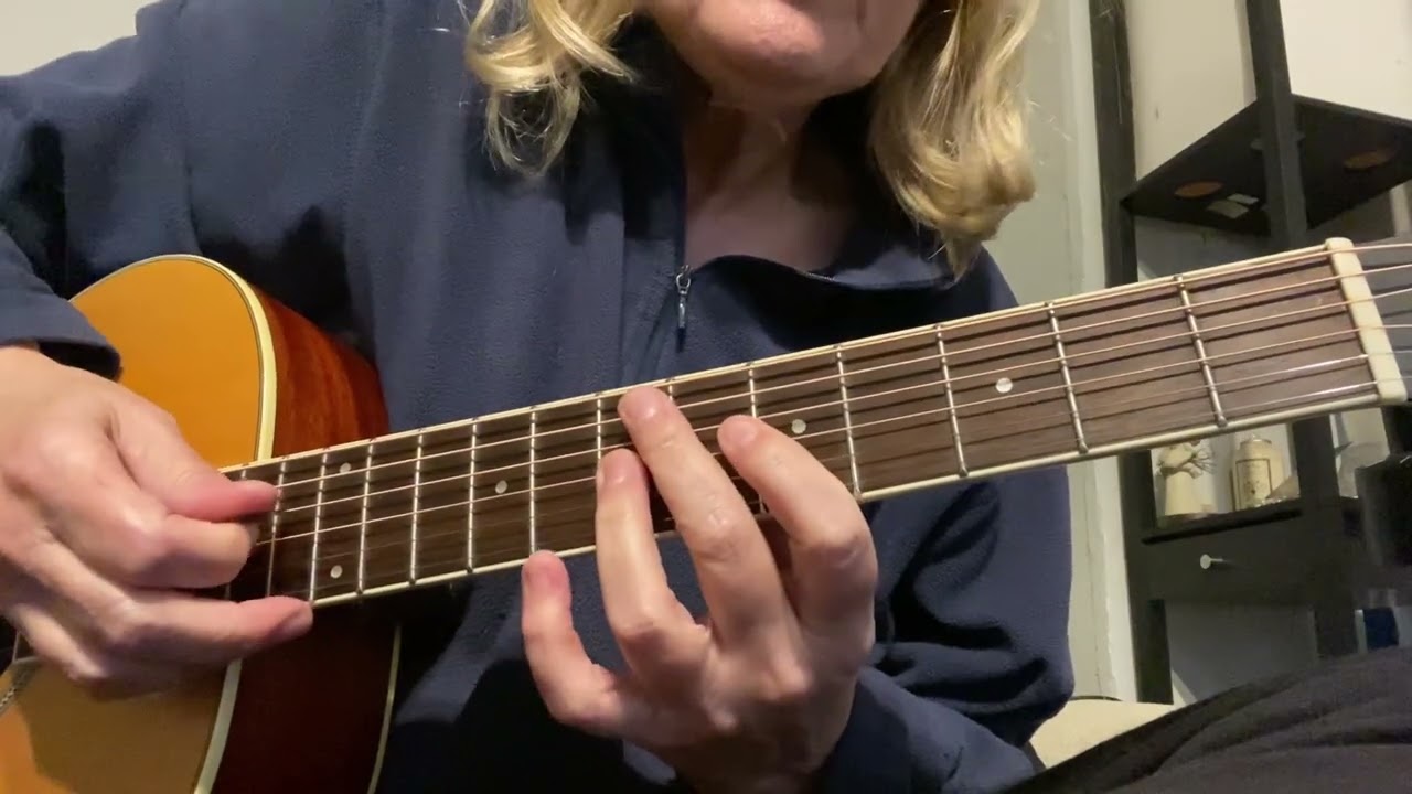 Basic 12-Bar Blues in A Minor, Rhythm & Easy Improv- Pt 3 of 5- Easy Soloing on Strings 3 and 4