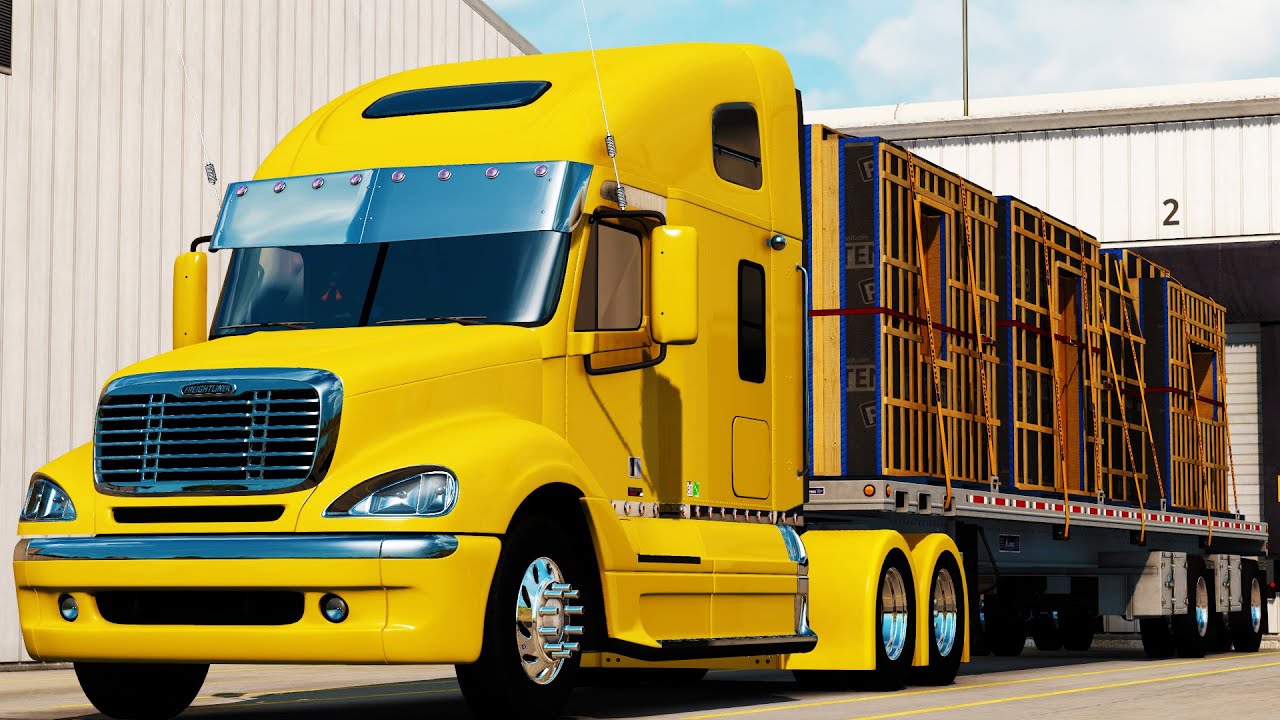 Freightliner Columbia Tuneado! San Luis Potosí - Zacatecas Carreteras Mexicanas Trailer Plano ATS