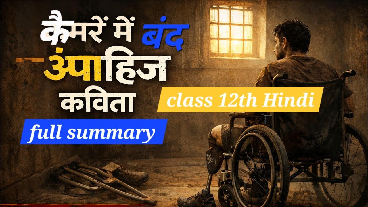 कैमरे में बंद अपाहिज कविता full summary  class 12th Hindi