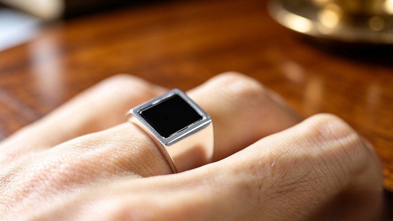 How do i make this men's black onyx ring - handmade jewelry
