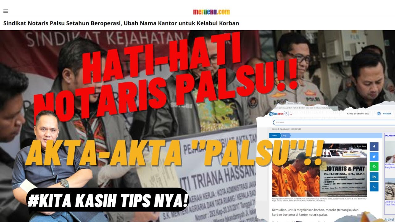 HATI-HATI NOTARIS PALSU ❗❗ AKTA-AKTA 