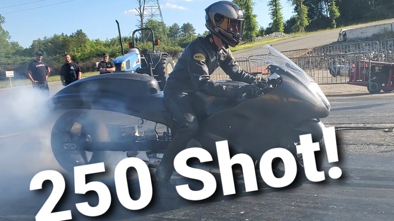 Nitrous and Turbo Hayabusa First Time at the Track EVER! Moore Mafia Drag Bike