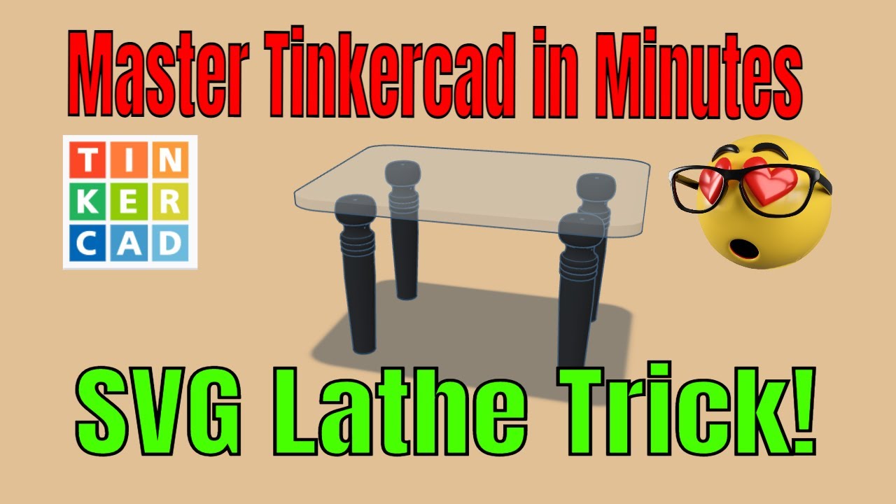 Как использовать Tinkercad в качестве токарного станка и сделать ножки для столов и стульев!