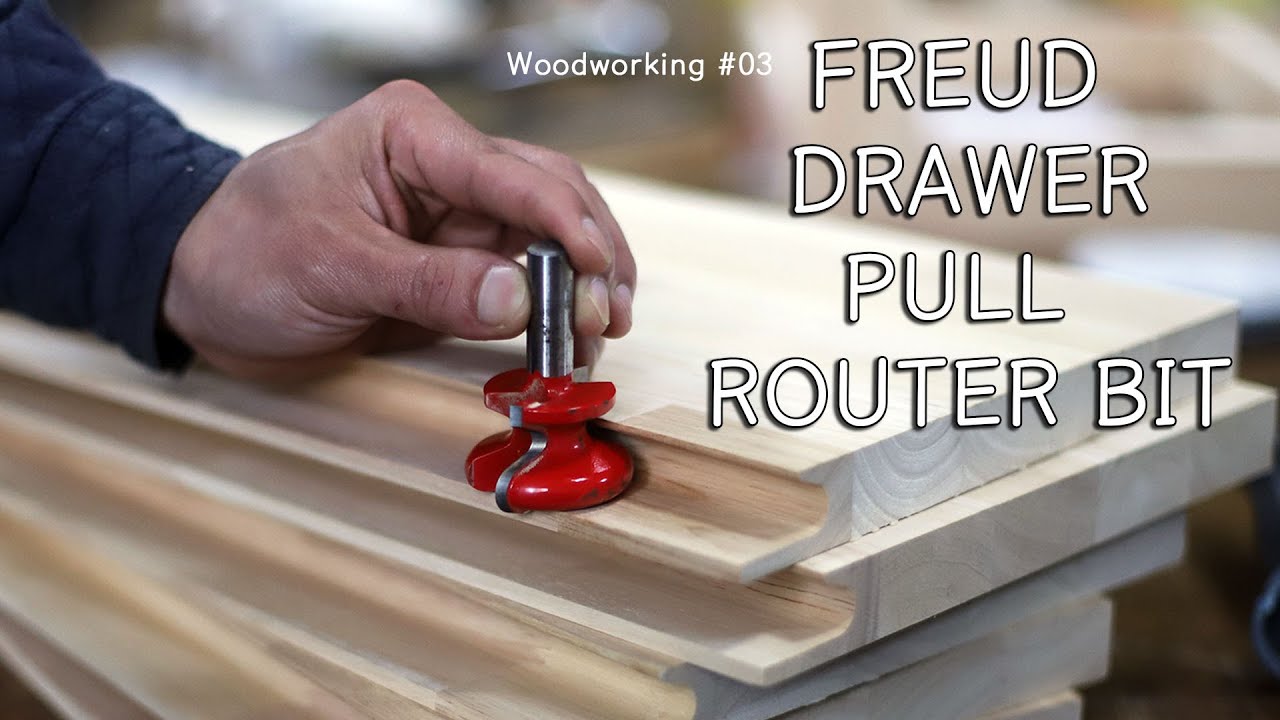 [woodworking#03]프레우드 라우터 손잡이비트사용법(서랍손잡이 만들기)/freud drawer pull router bit