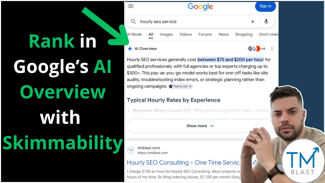 AEO Ranking Tip on Google - Focus on Skimmability #AEOSEO