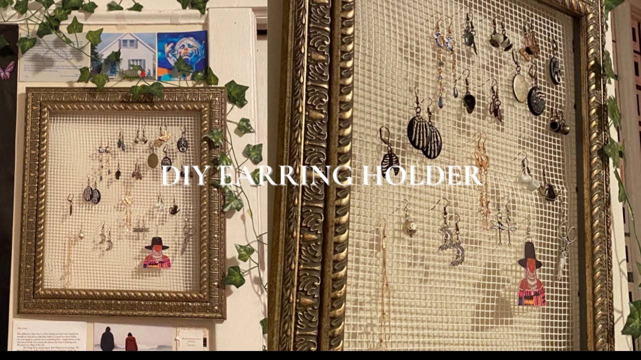 DIY picture frame earring holder (easy and fast)