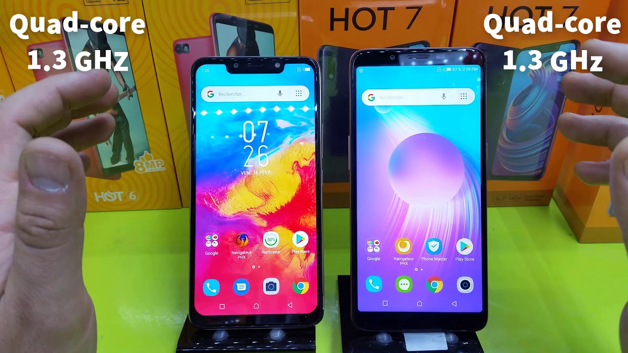 Infinix hot7 VS Infinix hot6 مقارنة هاتف إنفنيكس هوت7 و هوت6