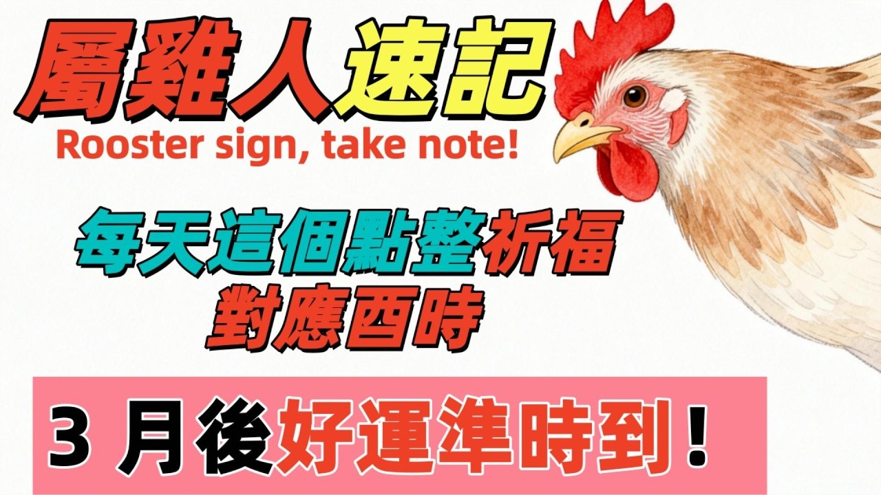 屬雞人速記！ 每天這個點整祈福，對應酉時，3 月後好運準時到！#2026生肖雞運勢#屬雞2026運勢#偏財#生肖雞#橫財#招財祈福#幸運祈福#屬相#生肖运程 #屬雞#正財#星羅禪境#啟運避坑堂