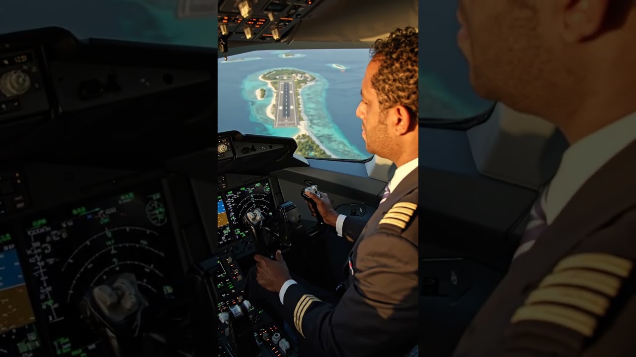 Landing Video of an Aircraft to Male Airport | 