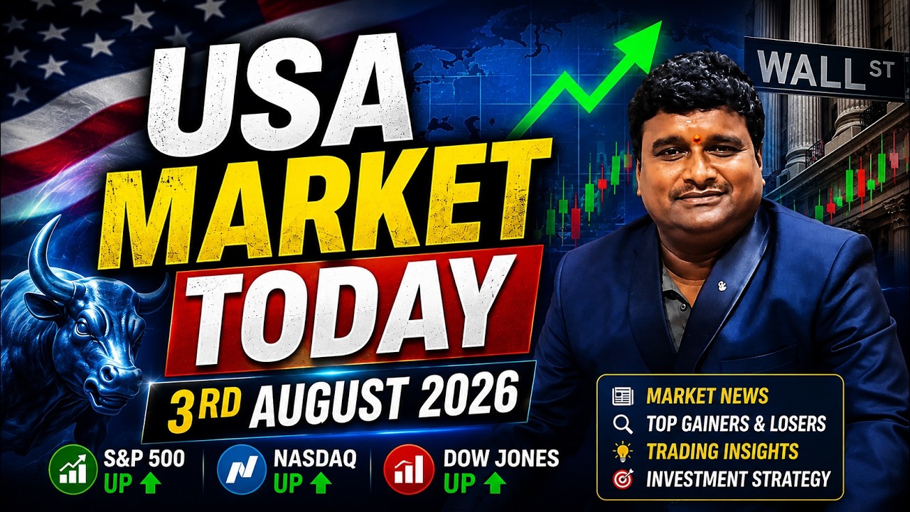 USA Stock Market Today | 3 August 2026 | Nasdaq, Dow Jones & S&P 500 Live Analysis