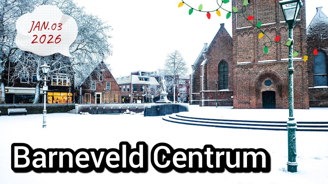 Winterse dronebeelden van Barneveld Centrum (2026)