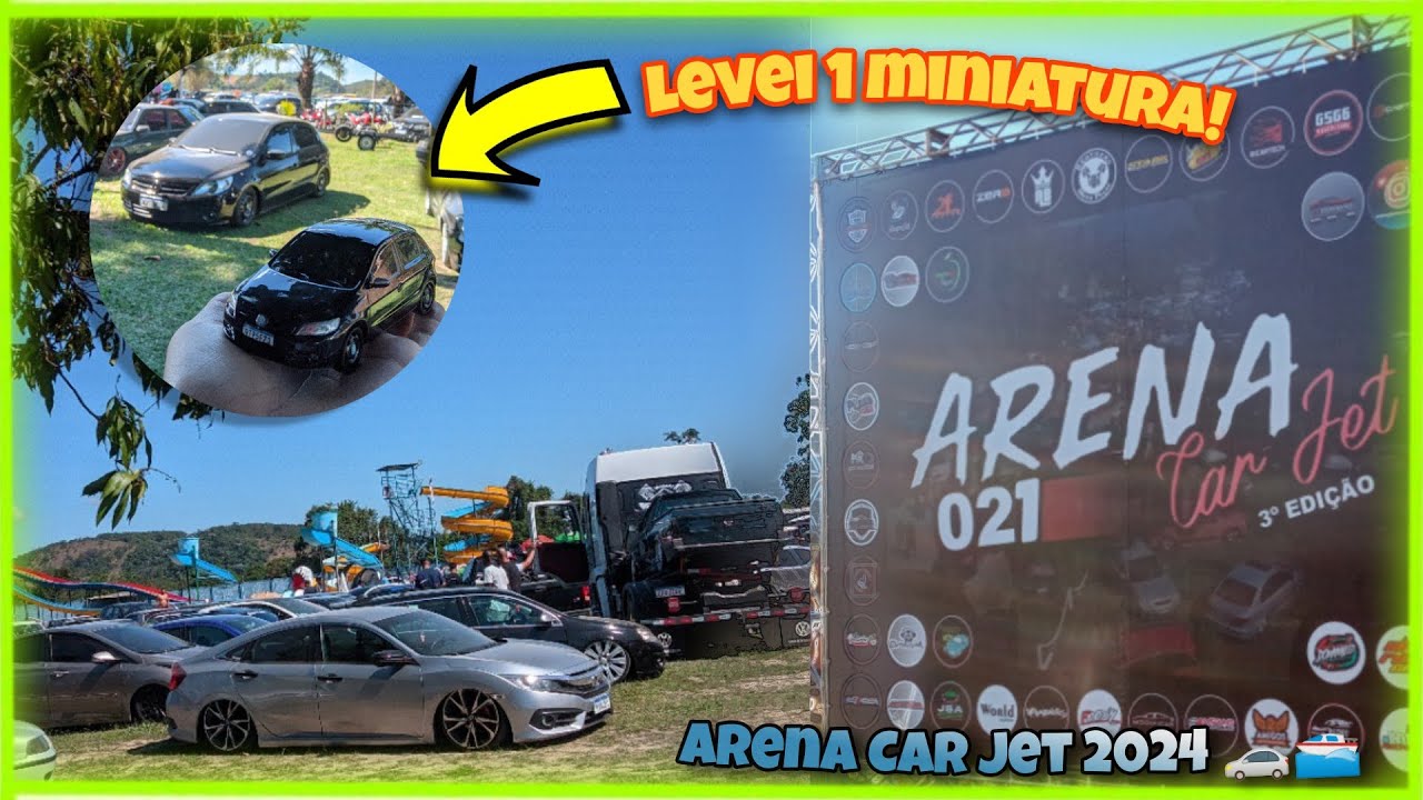 Fui em um EVENTO de CARROS REBAIXADOS e levei uma MINIATURA! (Arena Car Jet 2024) *vlog*