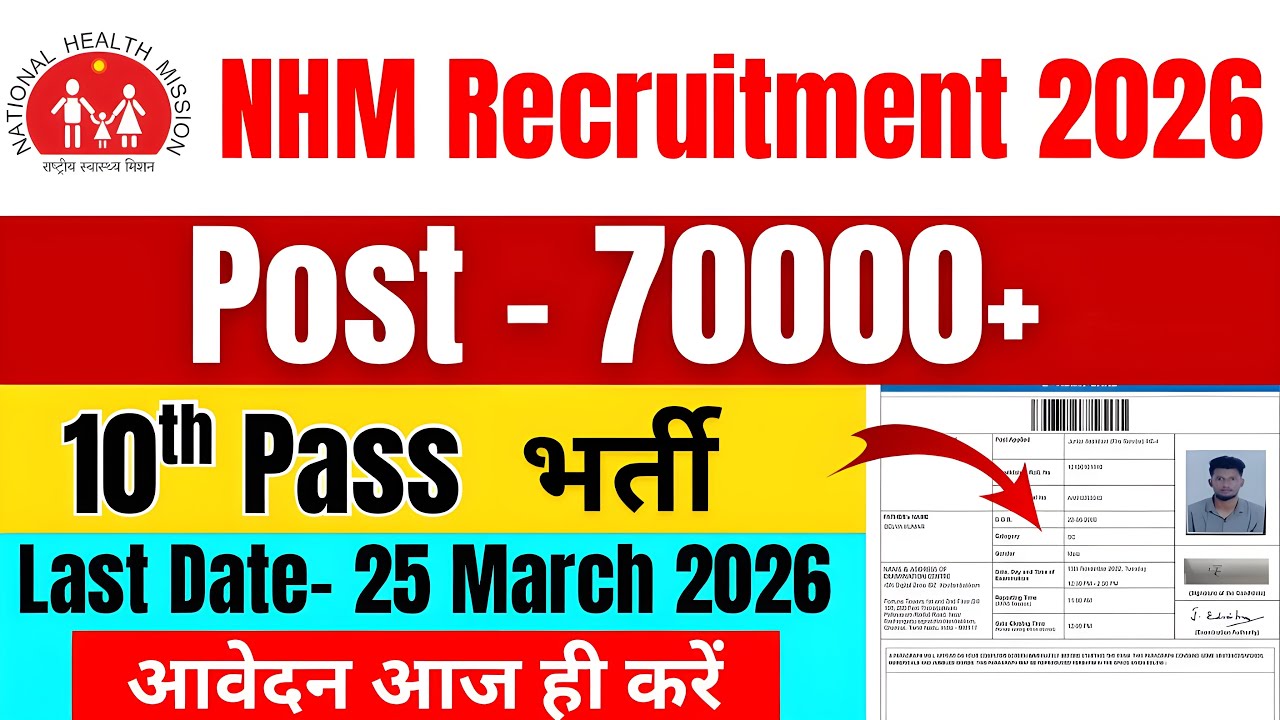 NHM भर्ती 2026 | NHM Vacancy 2026, new vacancy 2026, New Government Job Vacancy 2026