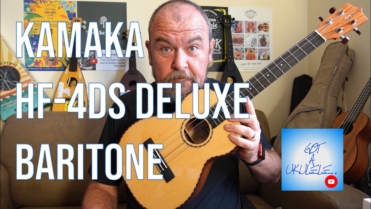 Got A Ukulele Reviews - Kamaka HF-4DS Deluxe Baritone - 4K