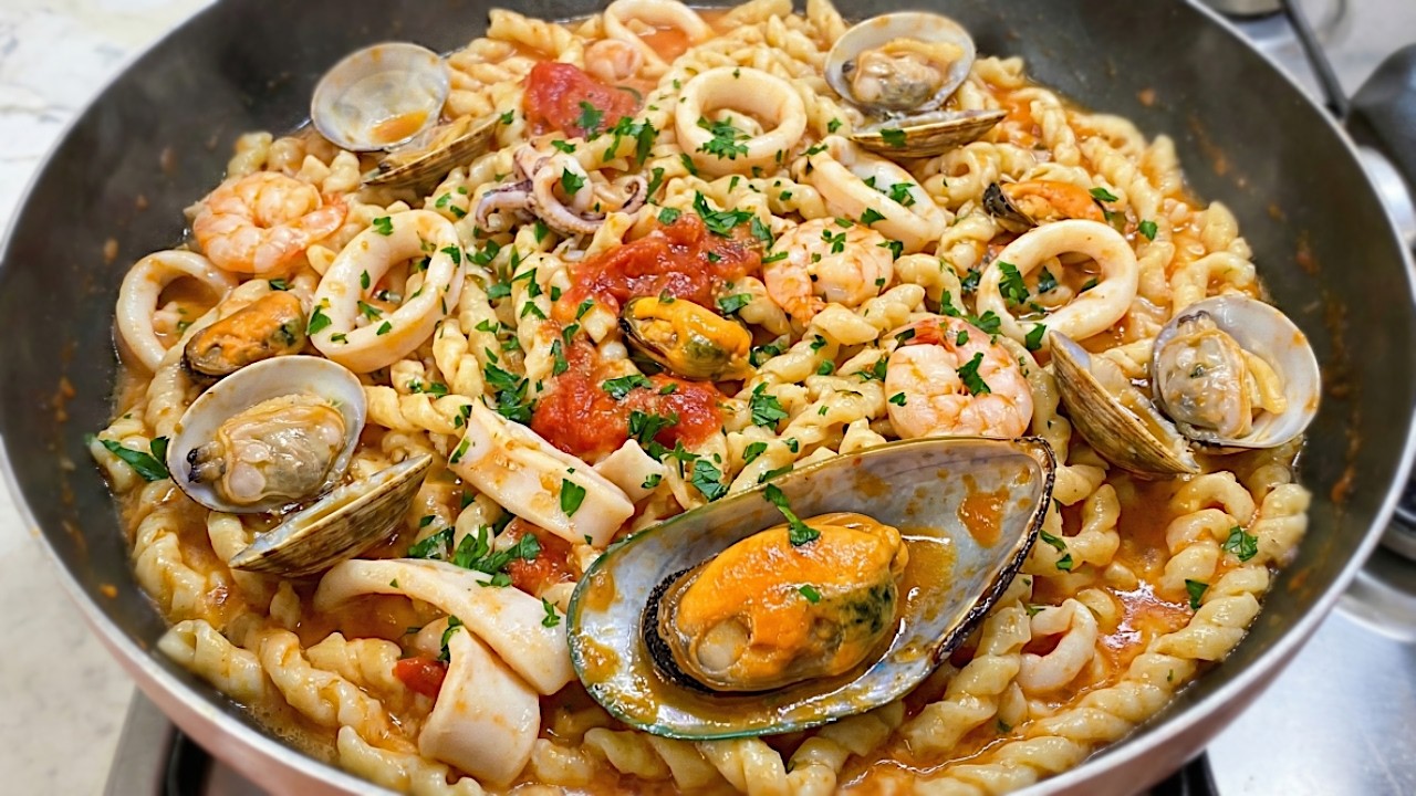 Секрет невероятно сливочной пасты скольо (идеальный соус). 🦐