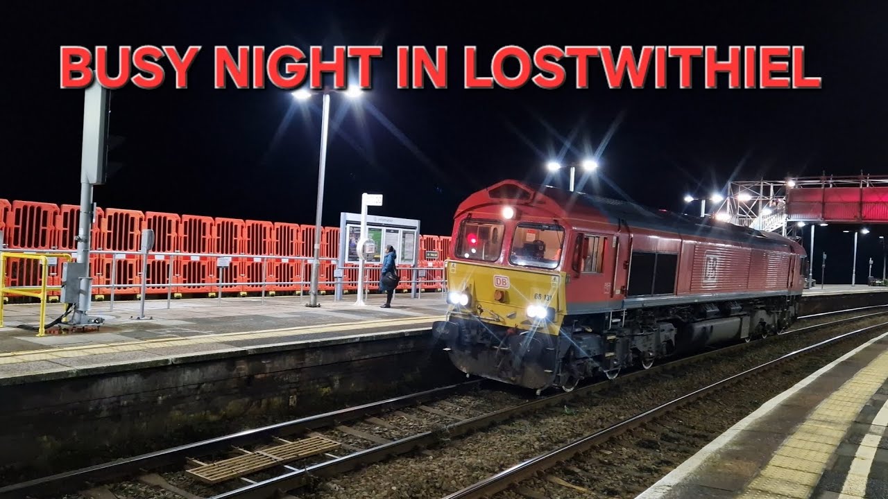 Busy Night in Lostwithiel - Including the first clay train of 2025