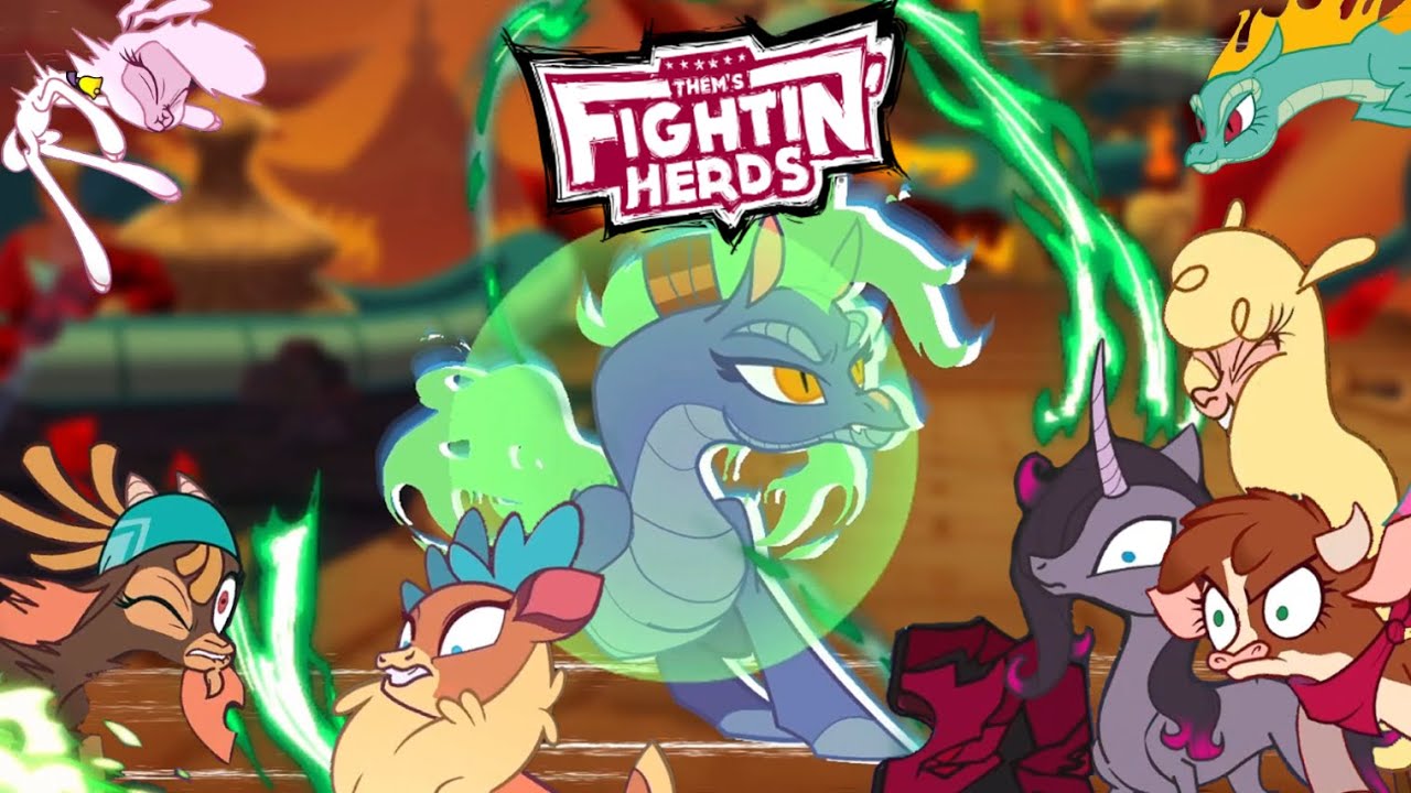 Them's Fightin' Herds - Baihe (All Level Supers, Every Character Level 3 K.O., No HUD).
