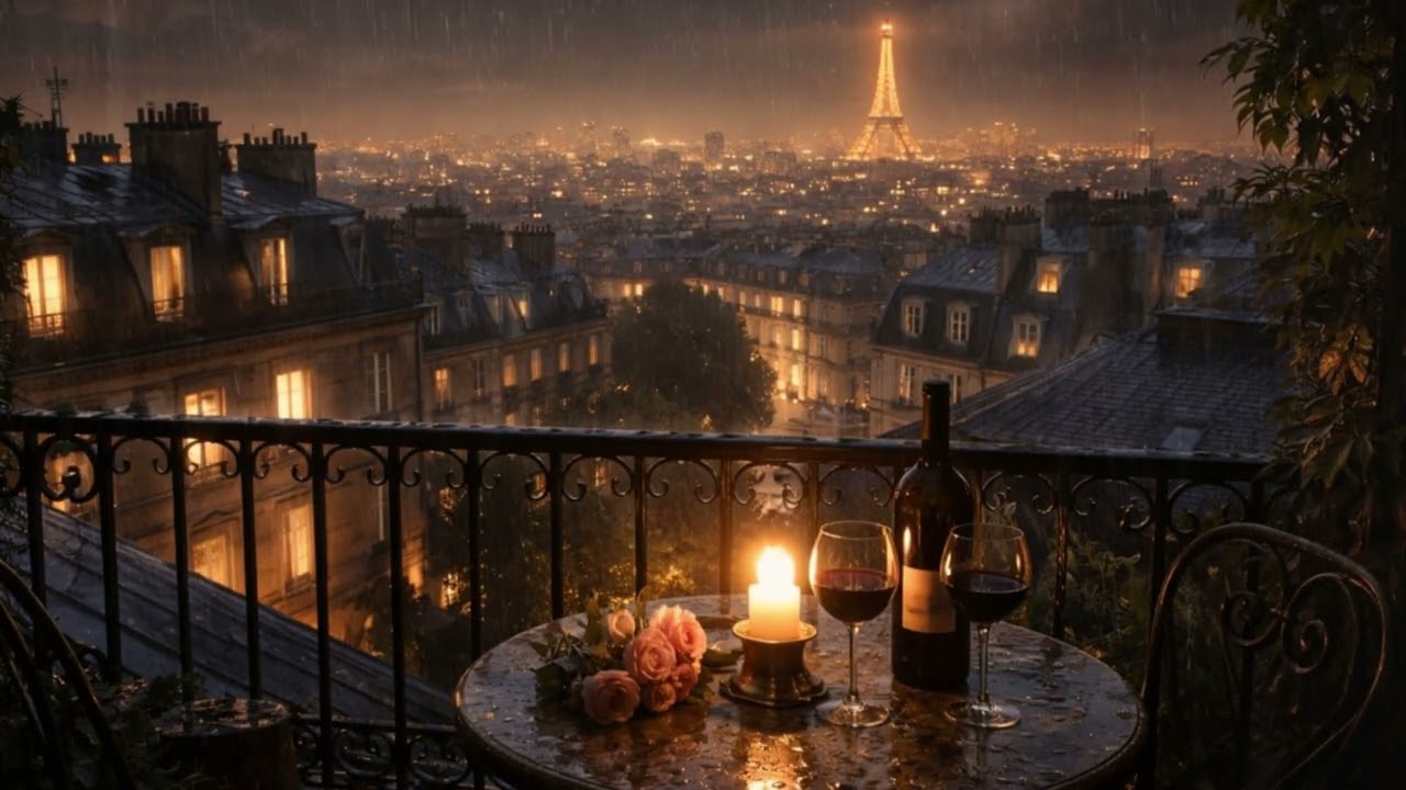 Rainy Paris Night Ambient 3 Hours