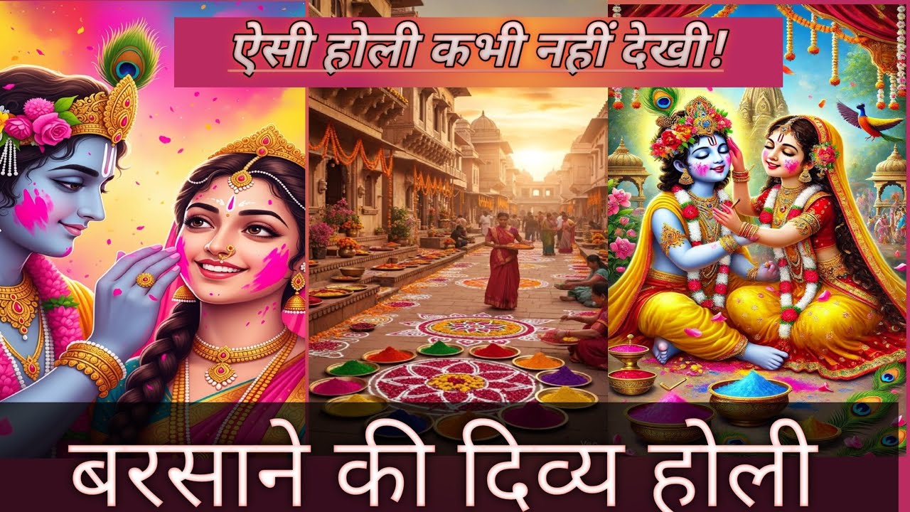 राधा कृष्ण की दिव्य होली  | बरसाने की लठमार होली | Shri Krishna Radha Holi Story | Holi Special 2026