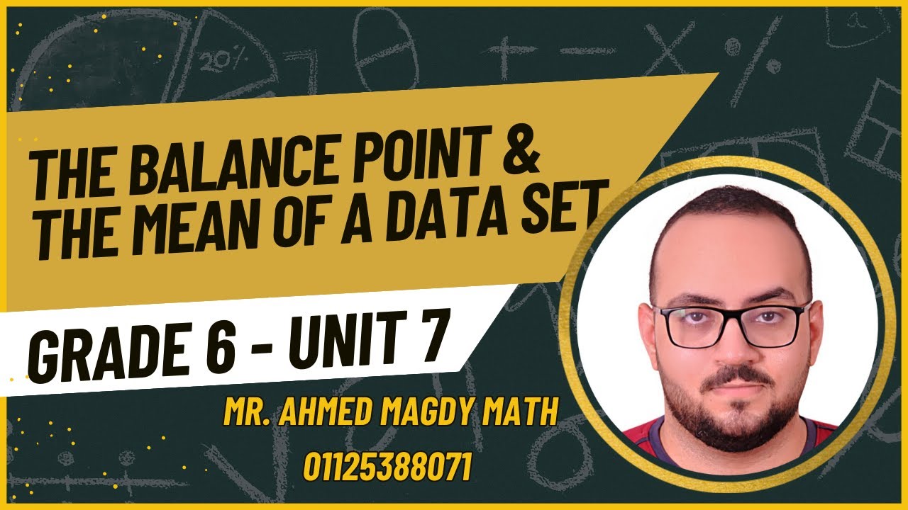 Lesson 1 & 2: Exploring the Mean and Balance Point of a Data Set - Grade 6 Math | by MR. Ahmed Magdy