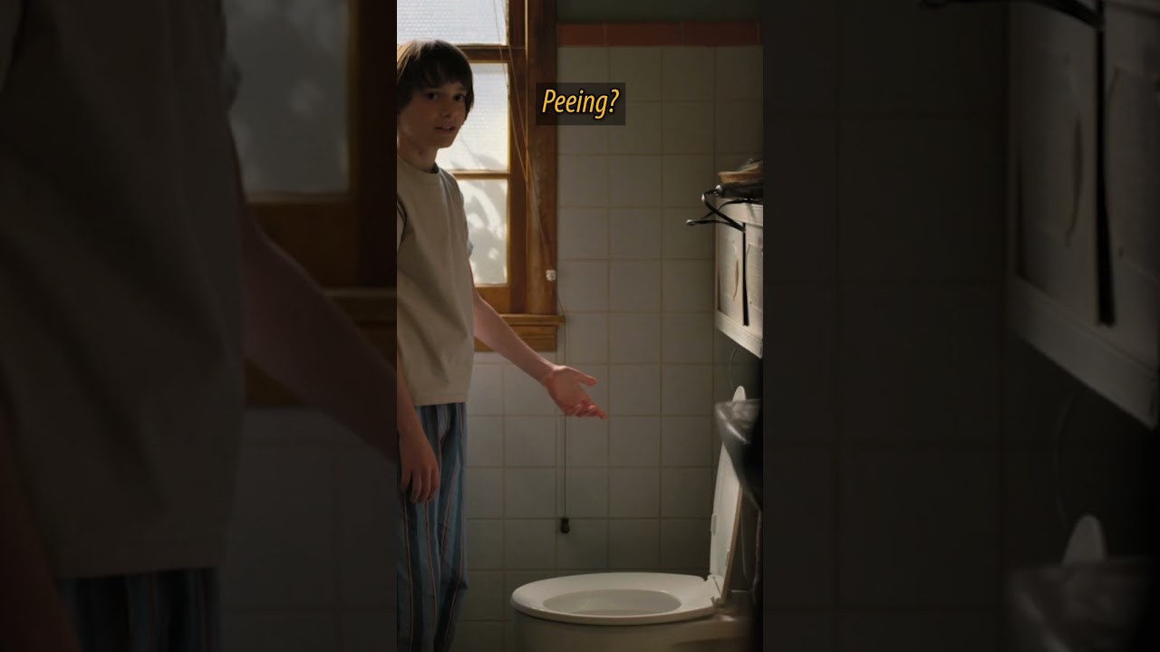 Will Byers pees with the seat down?! #strangerthings #strangerthings2 #willbyers #netflix