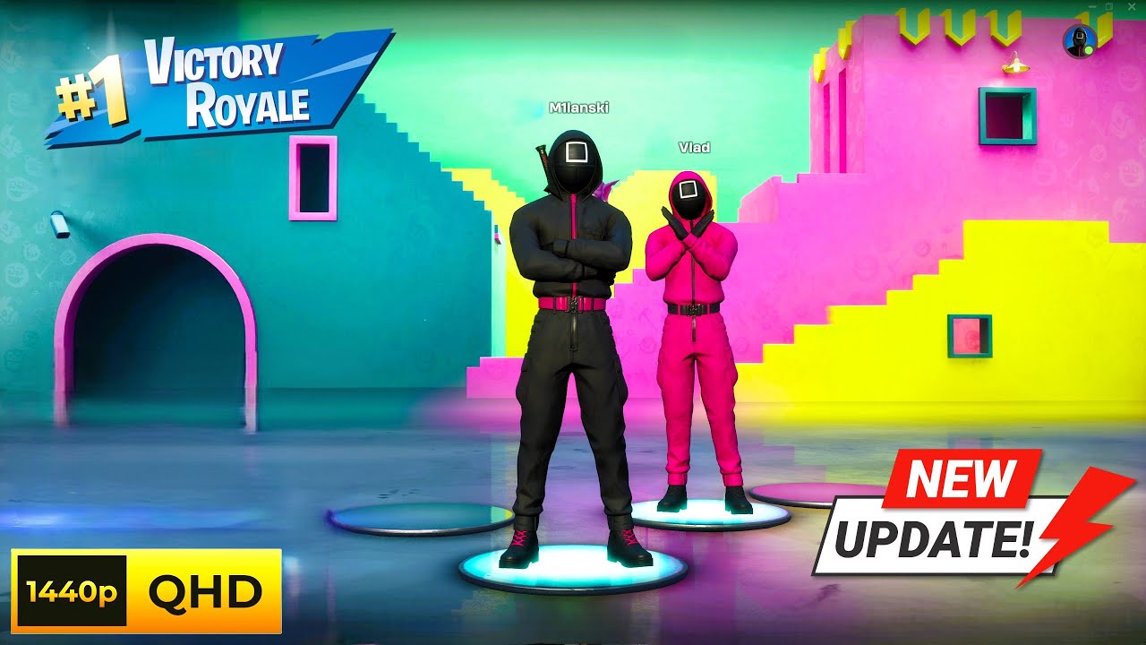 Fortnite Squid Game update! Games Manager and Guard skins gameplay! CH6S3 (QHD 120FPS)