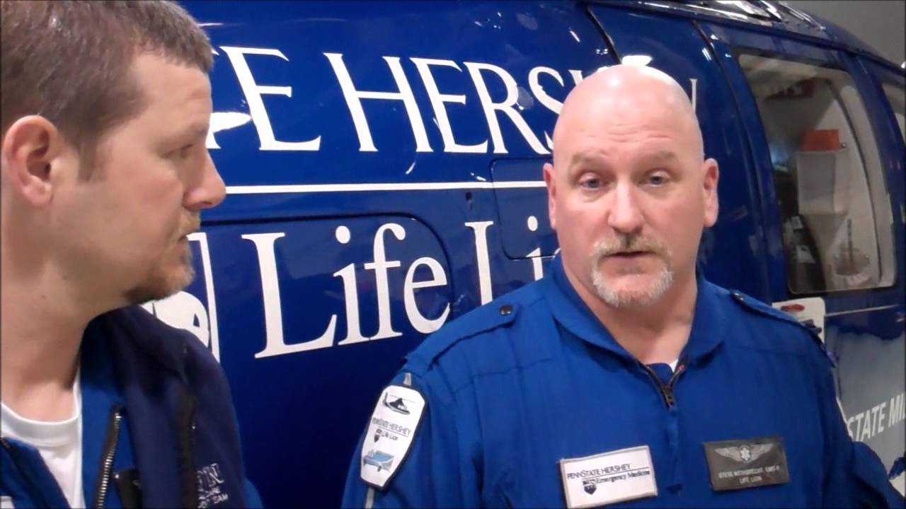 Canine Officer Zeke visits Penn State Hershey Life Lion