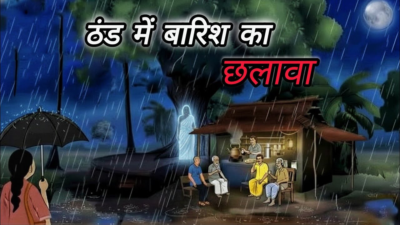 ठंड में बारिश का छलावा। ठंड में छलावा । छलावा । Hindi kahaniya। Cartoon hindi horror story। 