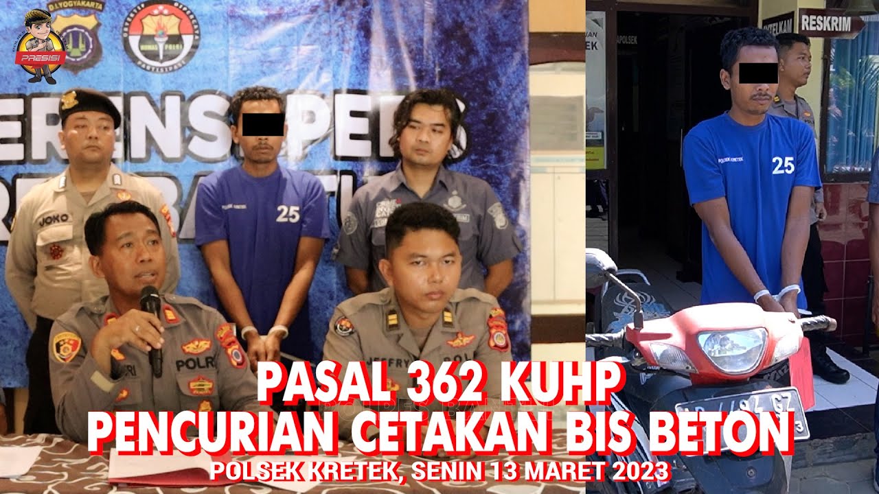 Pencurian Cetakan Bis Beton Milik Bosnya Rilis Polsek Kretek #patrolijogja
