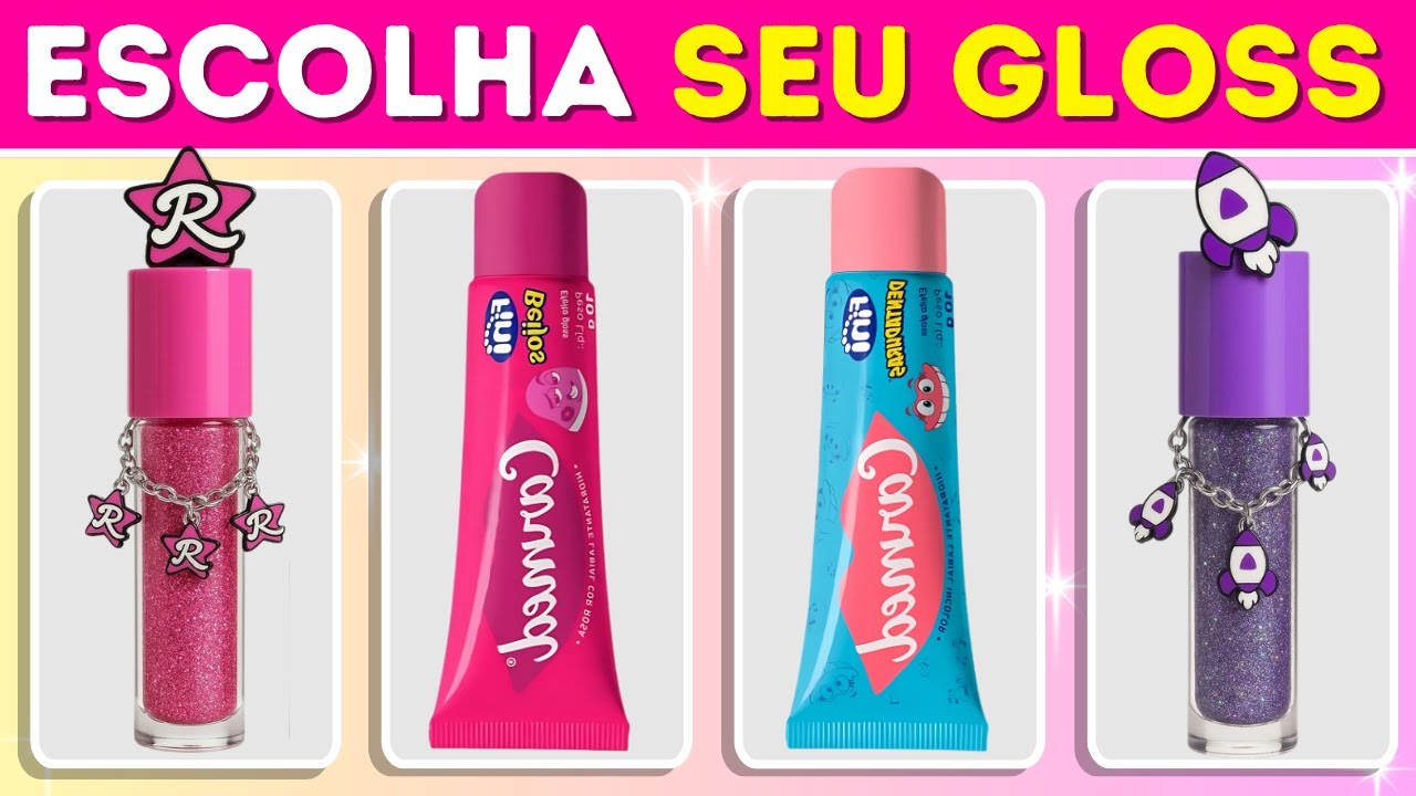 MONTE SUA COLE&Ccedil;&Atilde;O DE GLOSS DOS SONHOS! 💄🎀 Como Ser&aacute; Que Vai Ficar? | Jogo das escolhas | Globo Quiz