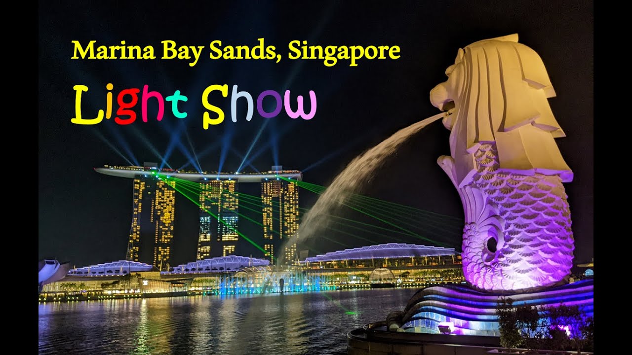 MARINA BAY, SINGAPORE || LIGHT SHOW #singapore #marinabaysingapore #lightshow #merlionsingapore
