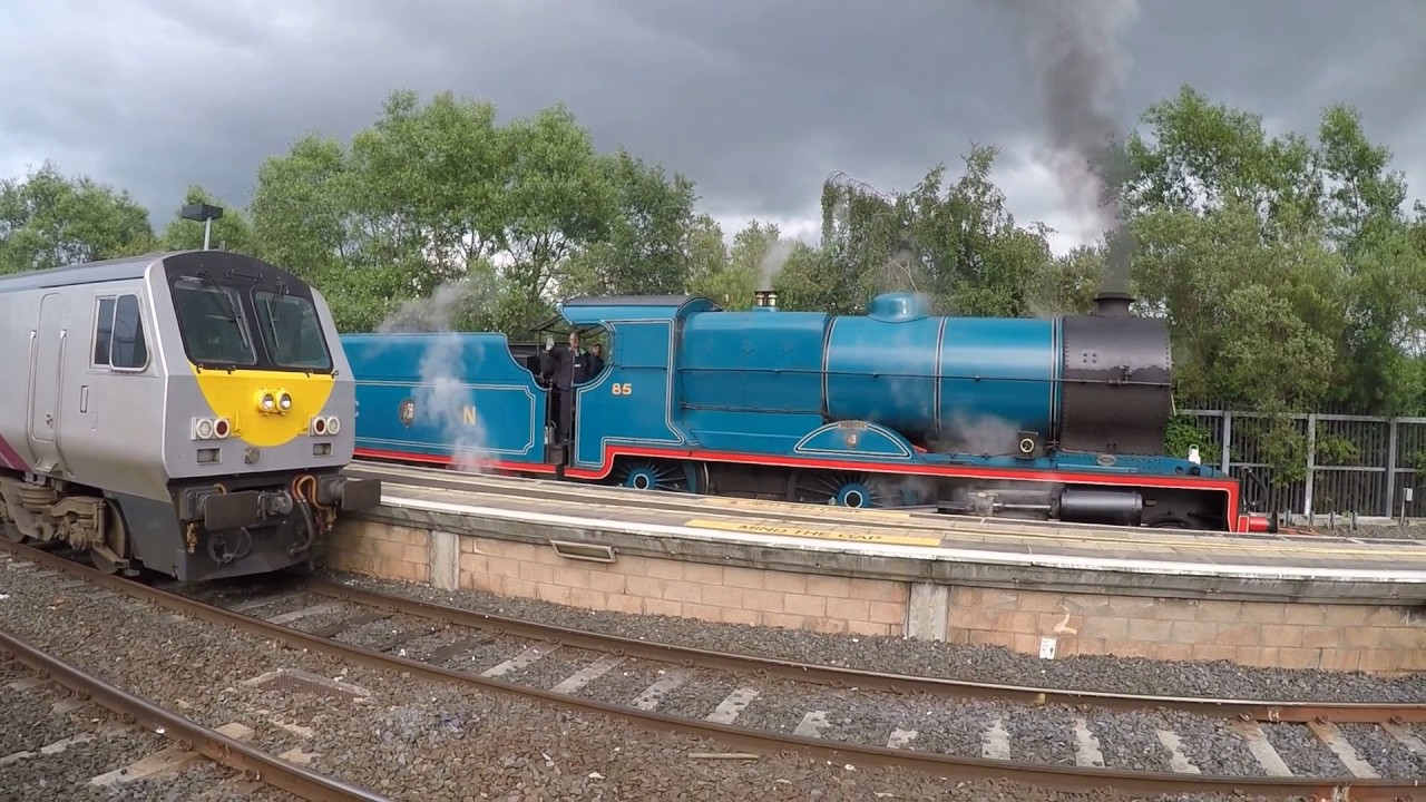 RPSI Steam and Jazz, Merlin 85 leaving Belfast Central 8/7/16