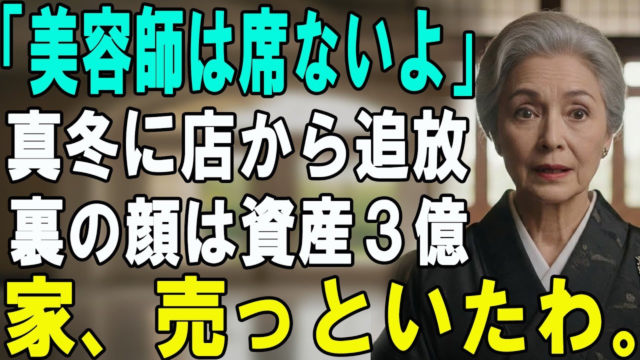 「美容師は底辺ｗ」と還暦祝いで私を追い出した高学歴嫁「家柄が違うの」→翌日、私の通帳（3億2000万）を見た家族が顔面蒼白に…【シニアライフ】【60代以上の方へ】