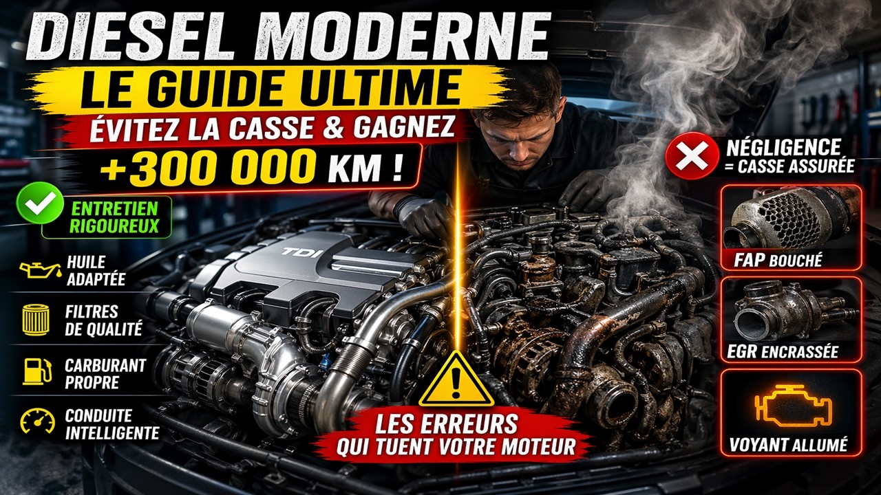 🚗💨 Diesel Moderne : Le Guide Ultime pour Éviter la Casse & Gagner +300 000 km ! ⛽🔧