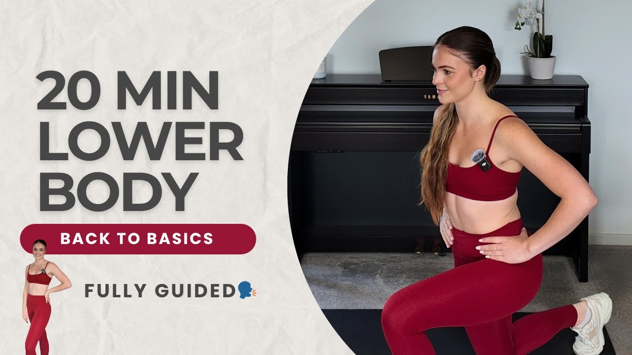Day 1: 20 MIN Legs & Glutes Beginner Home Workout (Back to Basics Weeks 9-17) | No Equipment
