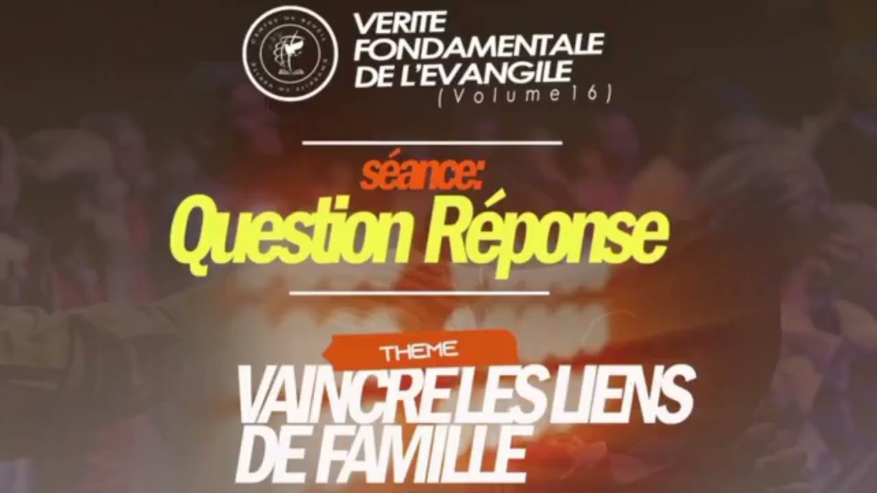 QUESTION ET RÉPONSE AUTOUR DU SÉMINAIRE. Partie 4