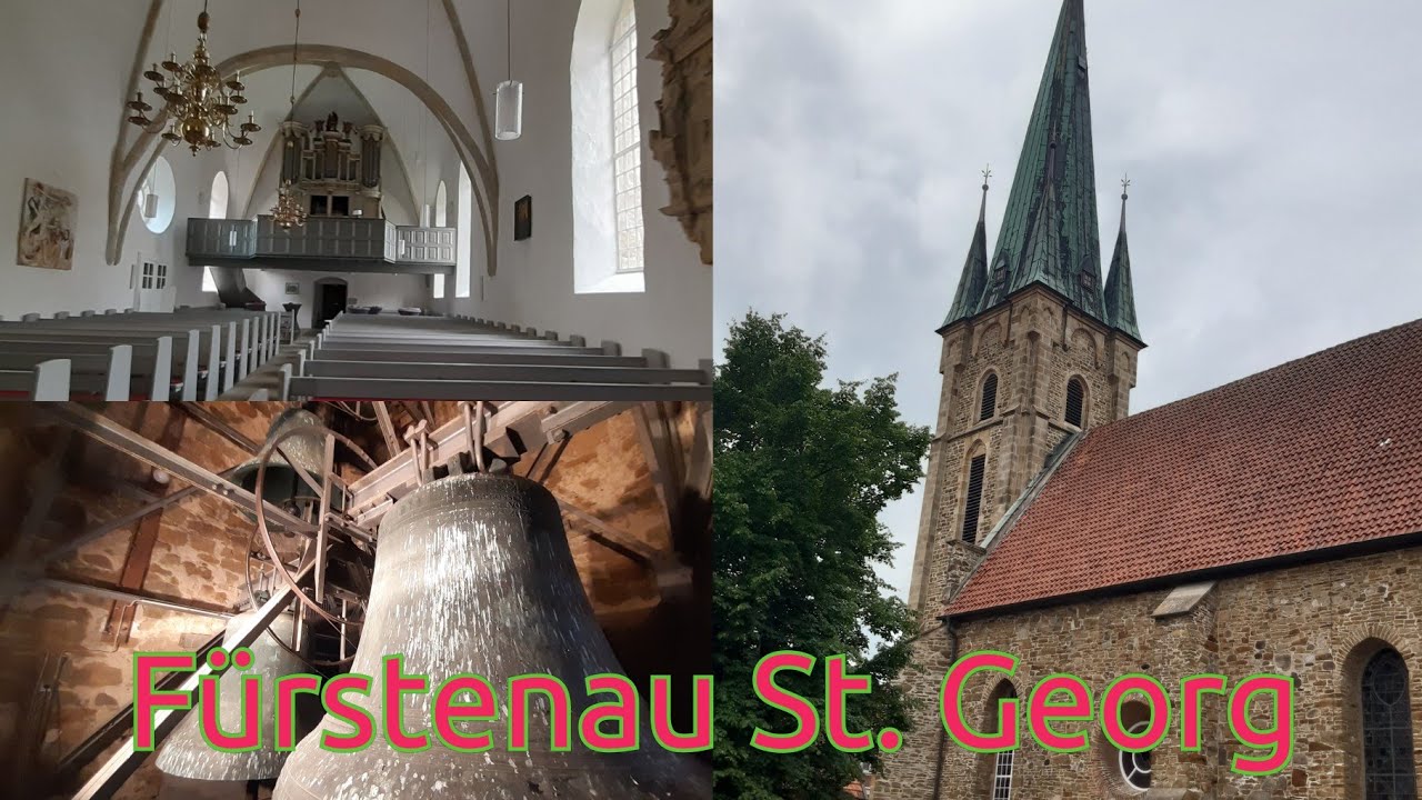 Fürstenau (D) Glocken der ev.-luth. Kirche St. Georg, Vollgeläut [Turmaufnahme]