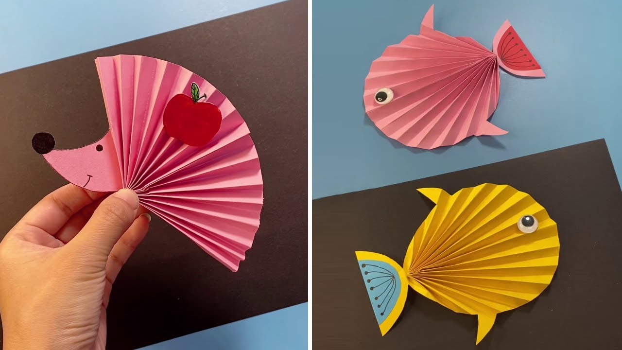 Easy DIY Accordion Fold Paper Craft Ideas | Animal Crafts | Step by Step Paper Folding Fun Videos