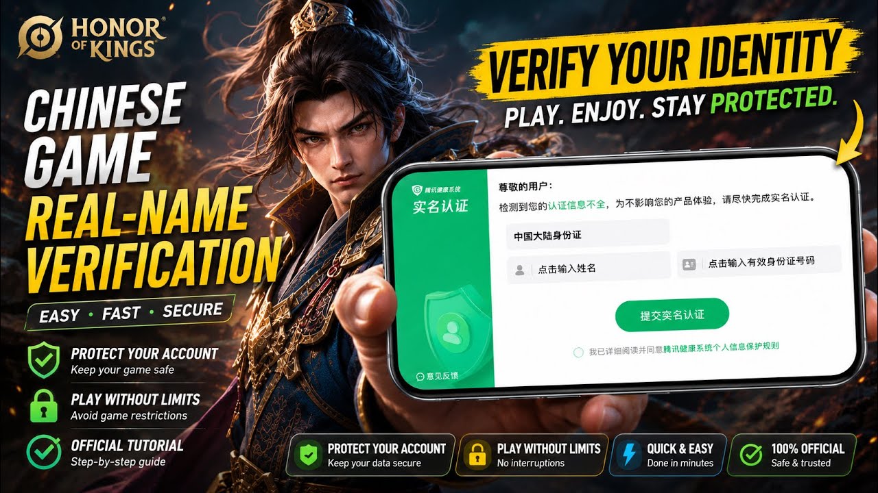 HOW TO FIX CHINESE ID VERIFICATION IN ANY CHINESE GAMES EASY!