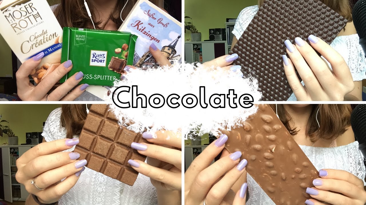 ASMR - TAPPING and SCRATCHING on CHOCOLATE (textured)